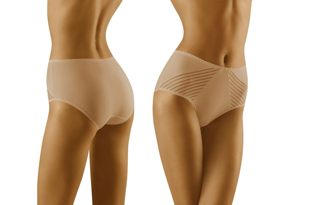 Linsori Champagne Stripe Cotton Brief - close-up