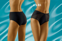 Linsori Champagne Stripe Cotton Brief - close-up