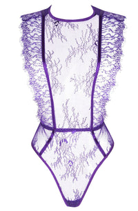 Linsori Amethyst Floral Lace Teddy - product view