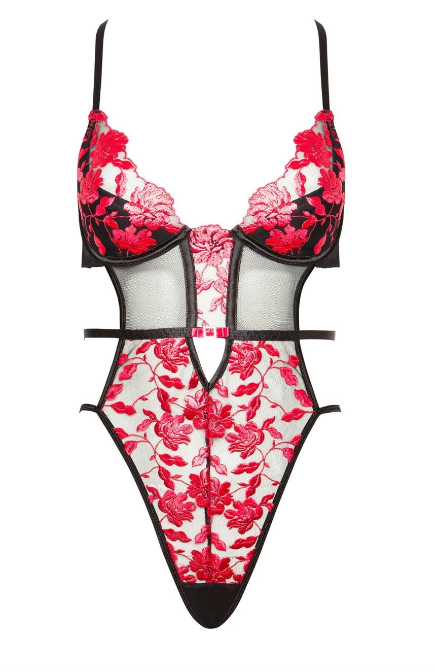 Linsori Scarlet Embroidered Evangelina Teddy - product view