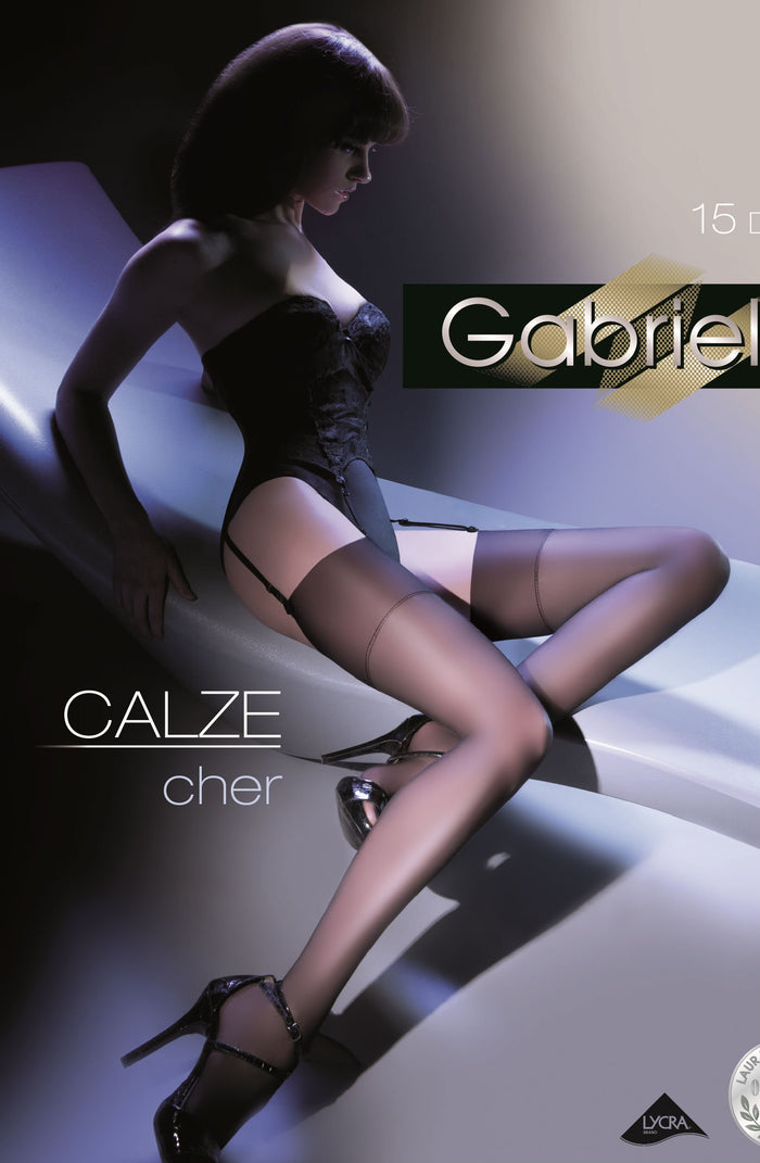 Linsori Cher Sheer Stockings with Wide Band - detail view