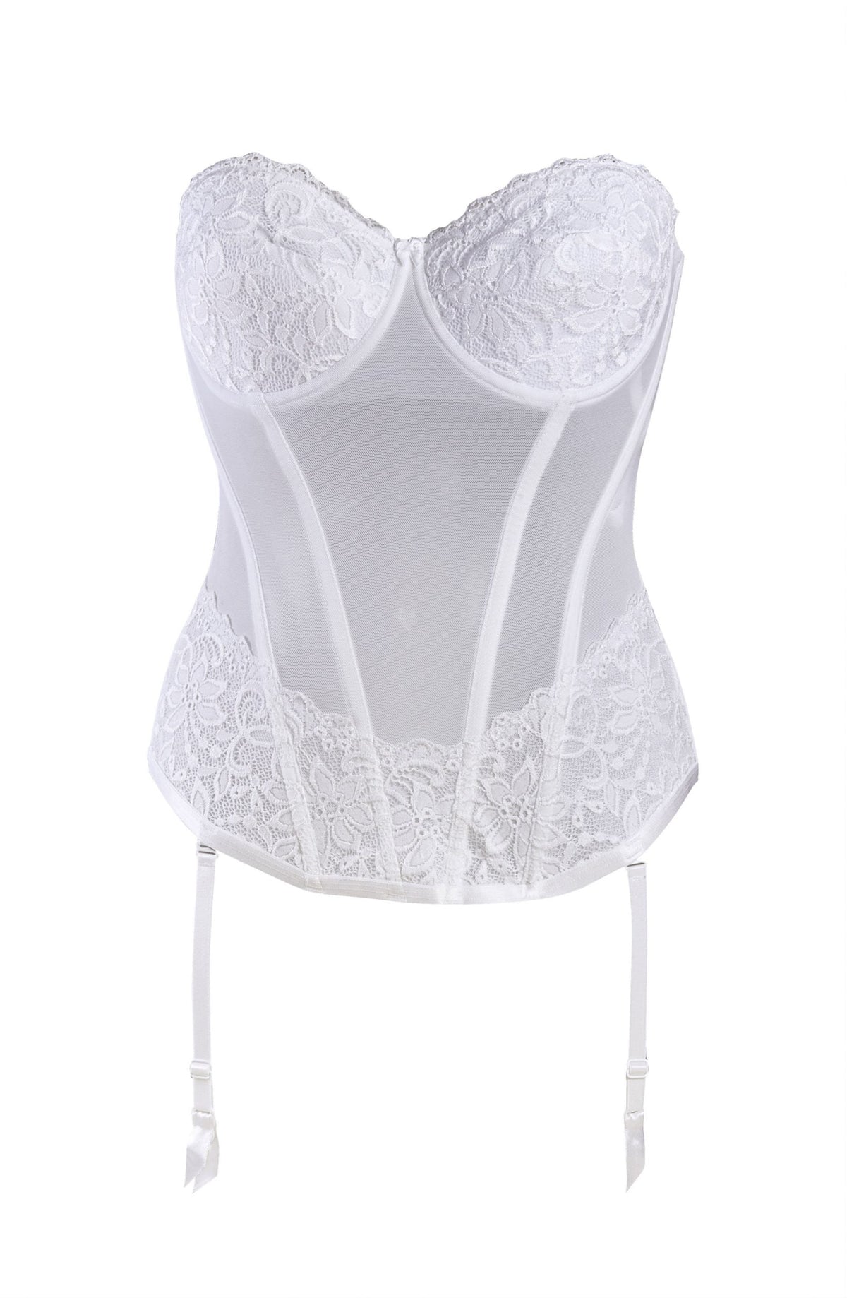 Linsori Anastasia Embroidered Ivory Corset - back view