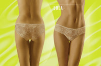Linsori Champagne Floral Lace Brief - styled view