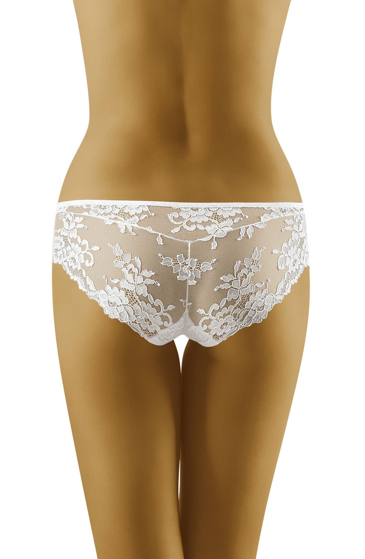 Linsori Champagne Floral Lace Brief - side view
