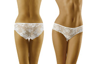 Linsori Champagne Floral Lace Brief - close-up