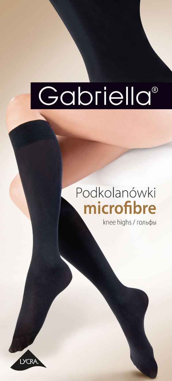 Linsori Graphite Microfibre Knee Highs - back view