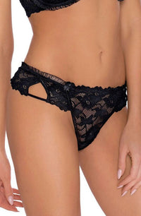 Linsori Carmen Midnight Lace Thong - product view