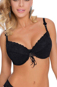 Linsori Damaris Midnight Push-Up Bra - side view