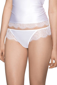 Linsori Pearl Eyelash Floral Lace Thong - back view