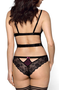 Linsori Noir Criss-Cross Lace Body - styled view