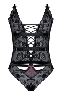 Linsori Noir Criss-Cross Lace Body - product view