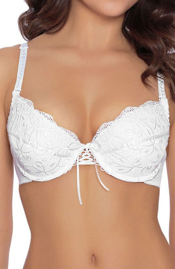 Linsori Ginewra Embroidered Lace Push-Up Bra - side view