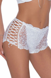 Linsori Ginewra Embroidered Lace Short - detail view