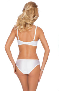 Linsori Pearl Floral Embroidered Soft Cup Bra - styled view