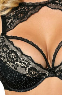 Linsori Midnight Push Up Delicate Bra - side view