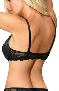 Linsori Midnight Push Up Delicate Bra - close-up