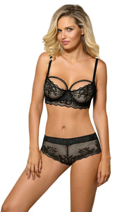 Linsori Midnight Lace Soft Cup Bra 4 - styled view