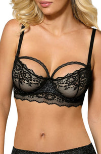 Linsori Midnight Lace Soft Cup Bra 4 - close-up