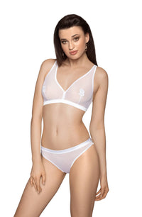 Linsori Ivory Embroidered Soft Cup Bra - product view