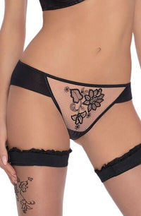 Linsori Midnight Henna Embroidered Brief - detail view