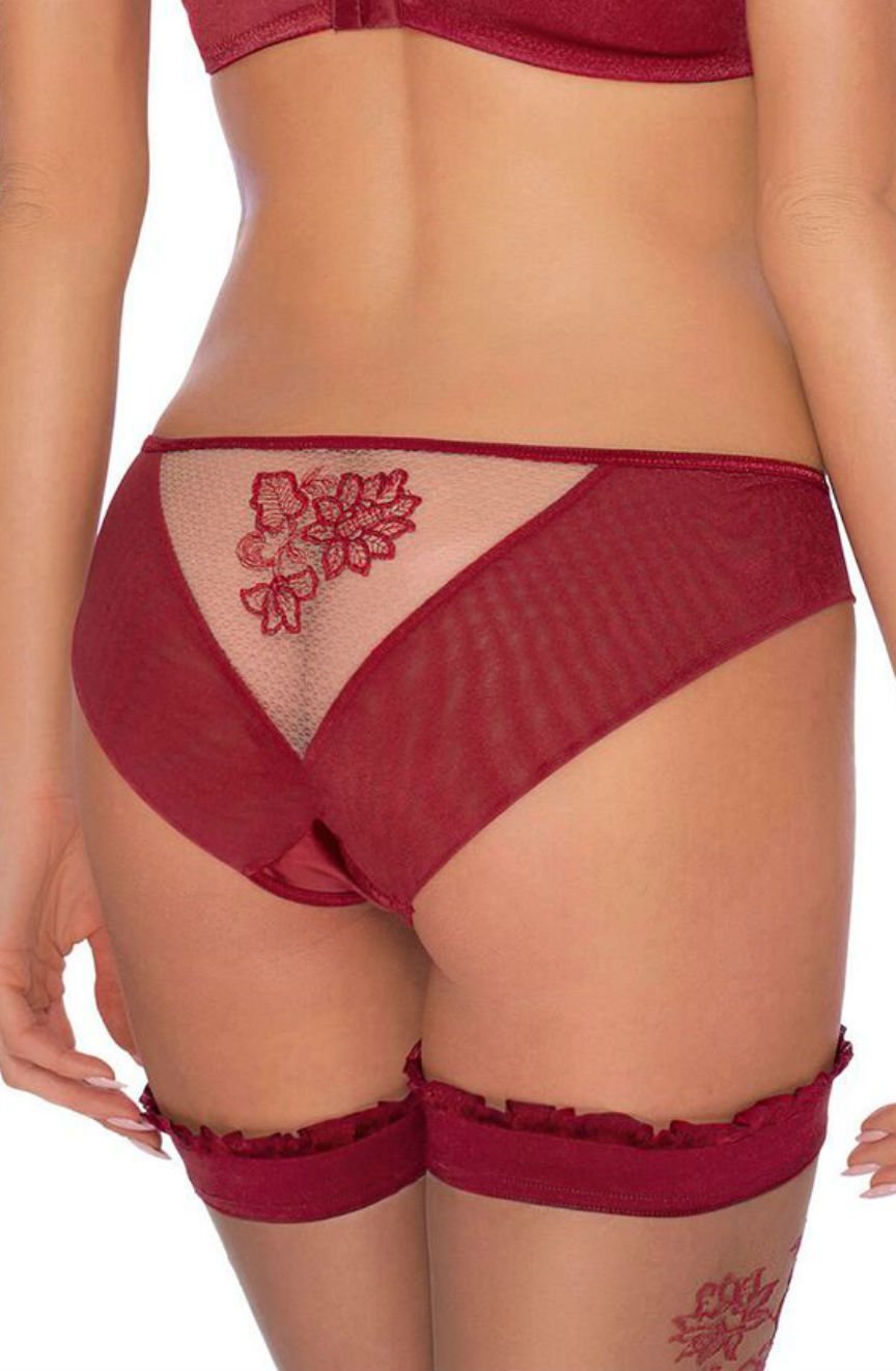 Linsori Midnight Henna Embroidered Brief - styled view