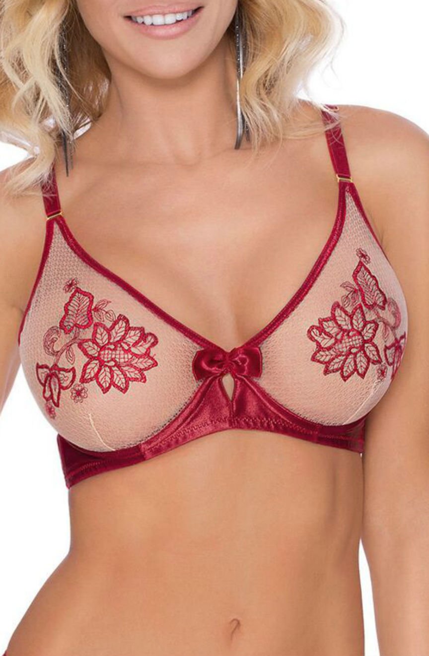 Linsori Midnight Henna Soft Cup Bra - styled view