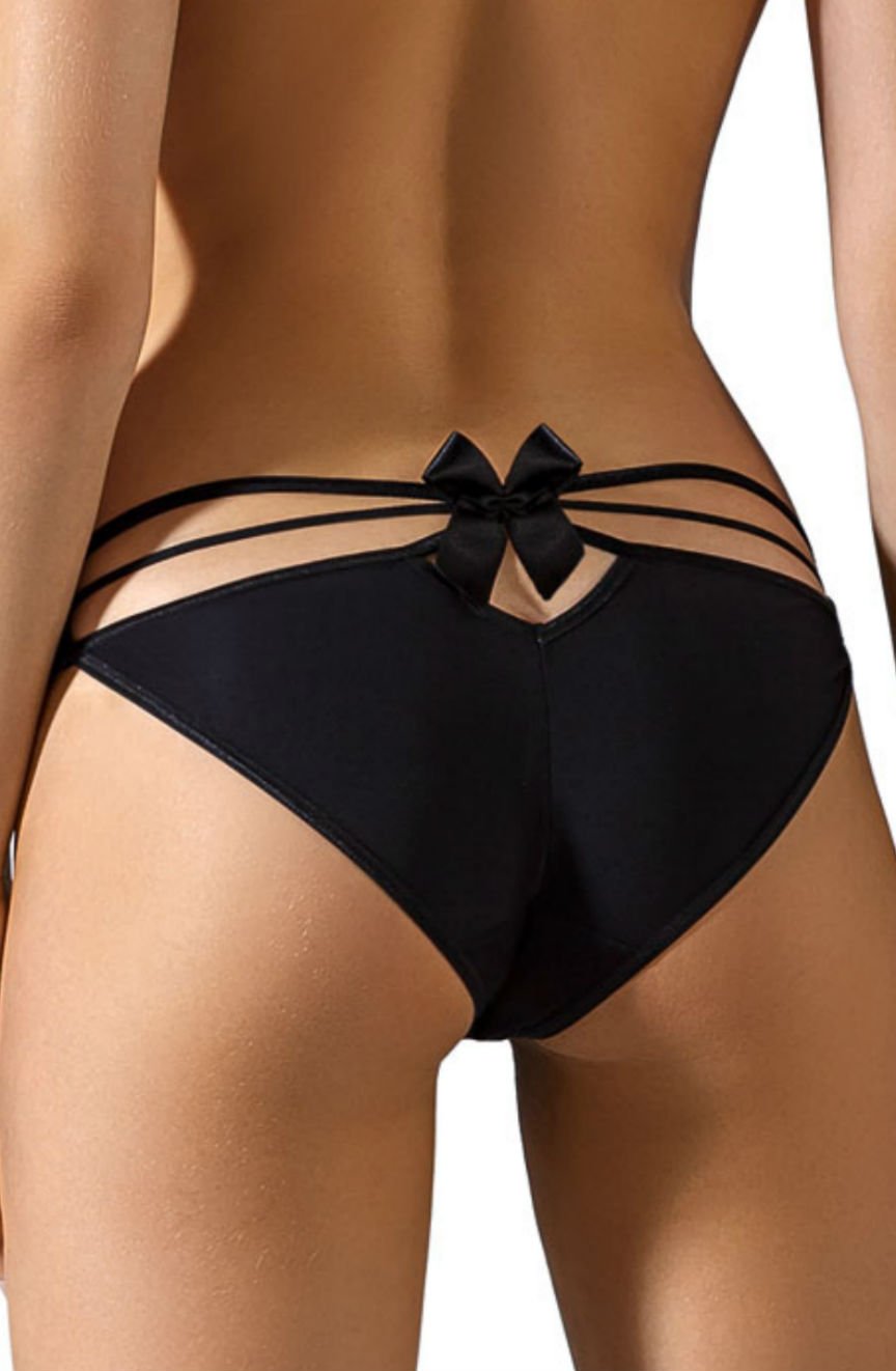 Linsori Mimi Crimson Open-Back Brief - side view