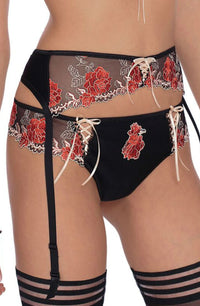 Linsori Natali Floral Embroidered Thong - side view