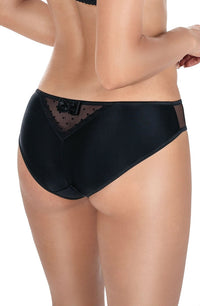 Linsori Noir Rose Embroidered Brief - back view