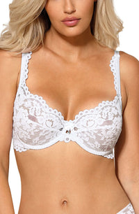 Linsori Pearl Scalloped Soft Cup Bra - back view