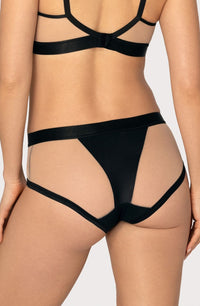 Linsori Champagne Geometric High-Waist Brief - detail view