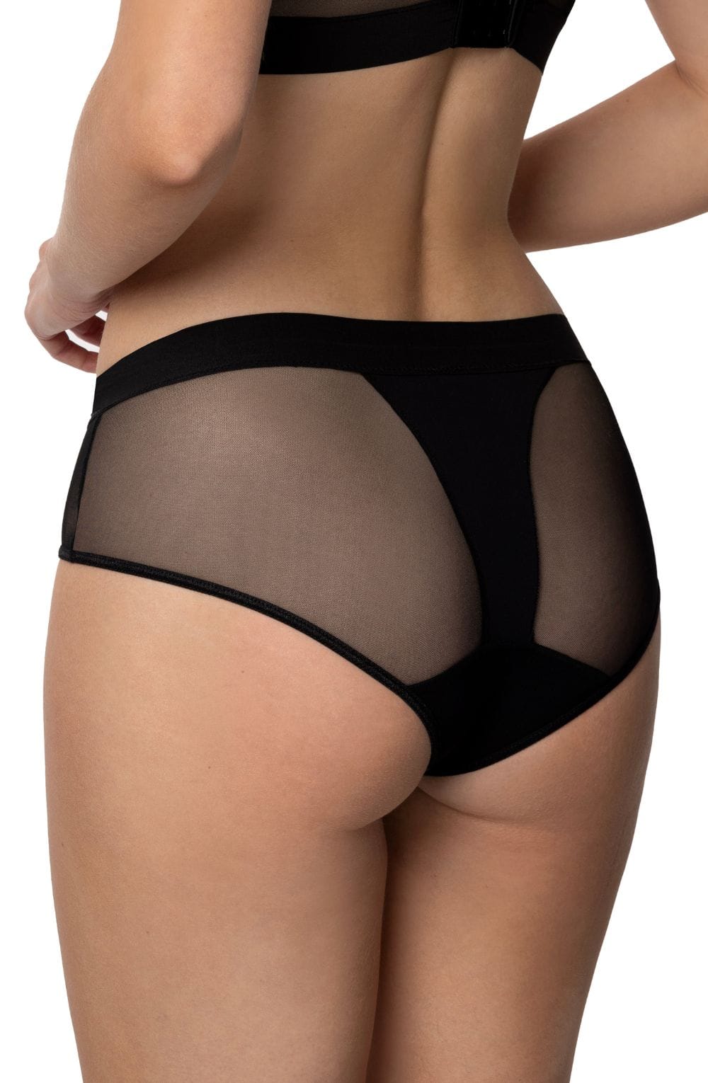 Linsori Champagne Geometric High-Waist Brief - close-up