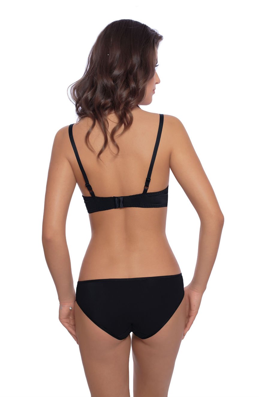 Linsori Midnight Floral Embroidered Brief - side view