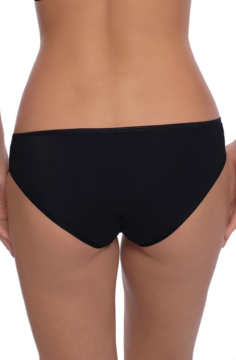 Linsori Midnight Floral Embroidered Brief - back view