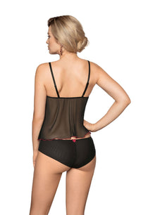 Linsori Noir Heart Embroidered Brief - product view