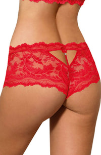 Linsori Noir Cutout Lace Brief Sefia - product view