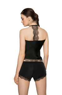 Linsori Onyx Eyelash Lace Nightshirt - detail view