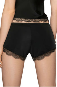 Linsori Obsidian Eyelash Lace Shorts - side view