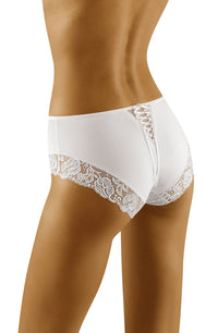 Linsori Noir Lace Ribbon Floral Lace Brief - lifestyle view