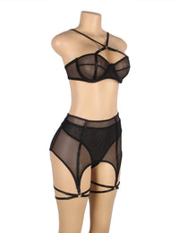 Linsori Noir Mesh Three Piece Set - lifestyle view