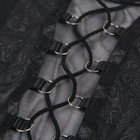 Linsori Noir Mesh Three Piece Set - close-up