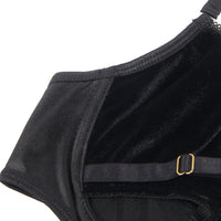 Linsori Noir Velvet Halter Set Plus - side view