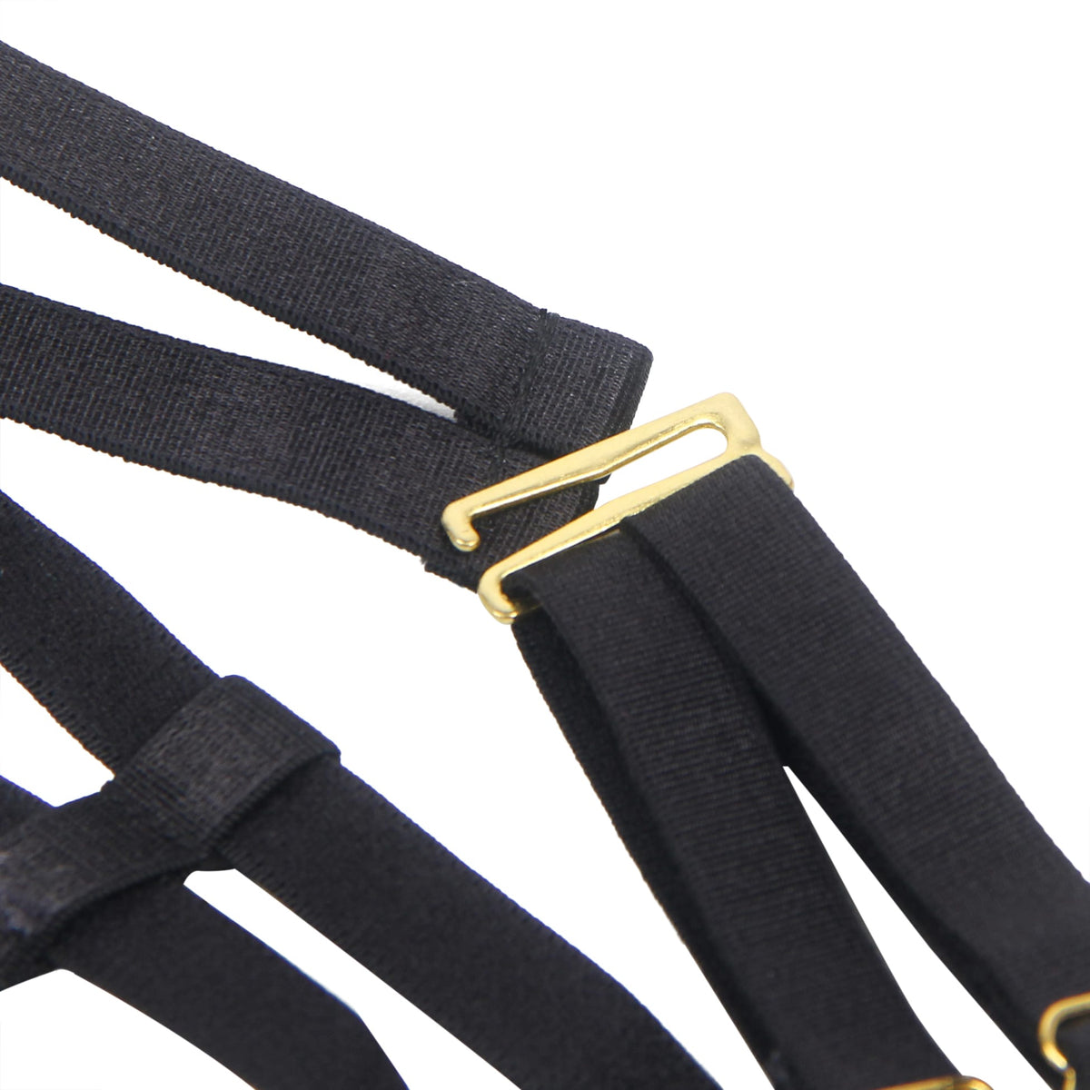Linsori Noir Velvet Halter Bra Set - detail view