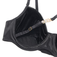 Linsori Noir Velvet Halter Set Plus - detail view
