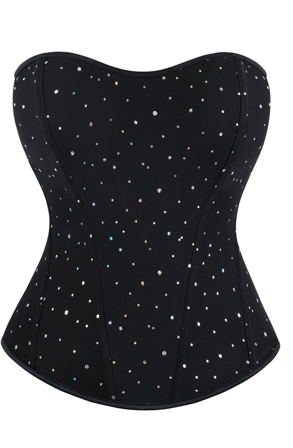 Linsori Noir Sequin Boned Cor Delicate Set - detail view