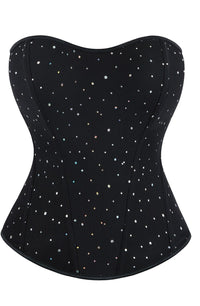 Linsori Noir Sequin Boned Cor Delicate Set - detail view