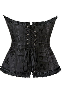 Linsori Noir Vintage Lace-Up Corset - side view