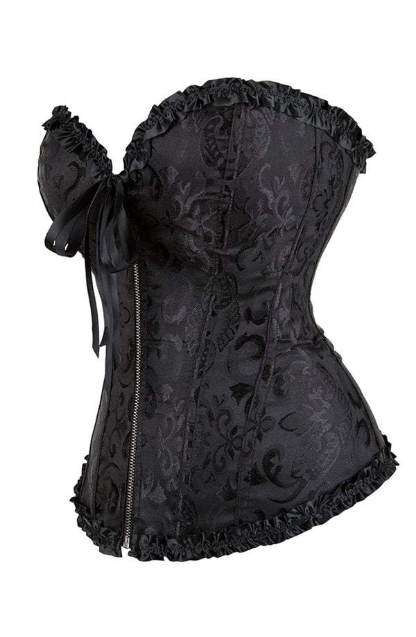 Linsori Noir Vintage Lace-Up Corset - back view